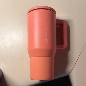 HydroJug Coral Insulated tumbler in summer peach
